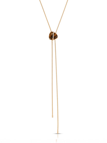 SOLSTICE BOLO NECKLACE IN TIGER'S EYE