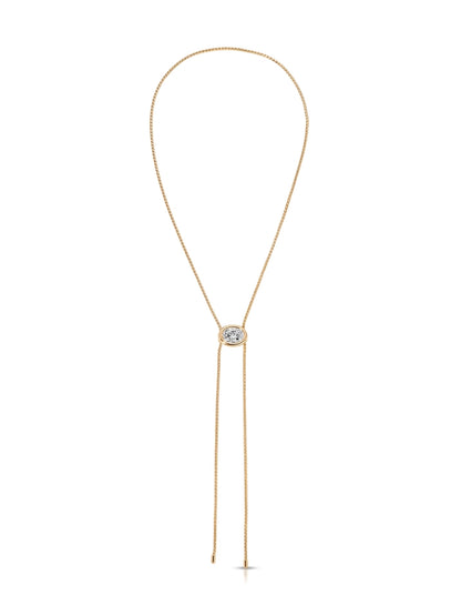 BEZEL BOLO NECKLACE