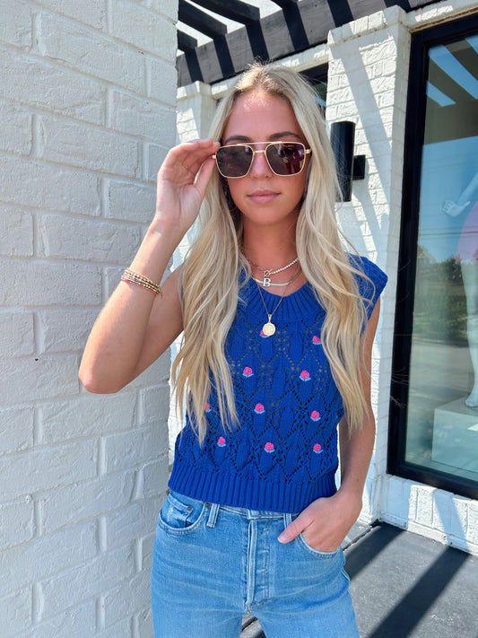 ROSIE KNIT SWEATER VEST