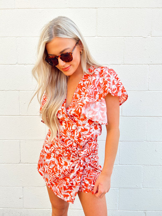 FLORAL RUFFLE TOP
